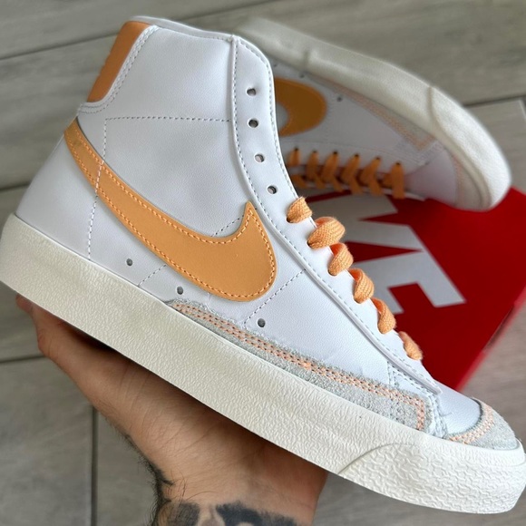 Nike Shoes - NIKE BLAZER MID WHITE ORANGE